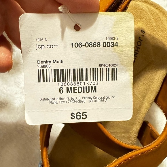 St Johns Bay Pasque Wedge Sandals 6 M - Picture 10 of 10